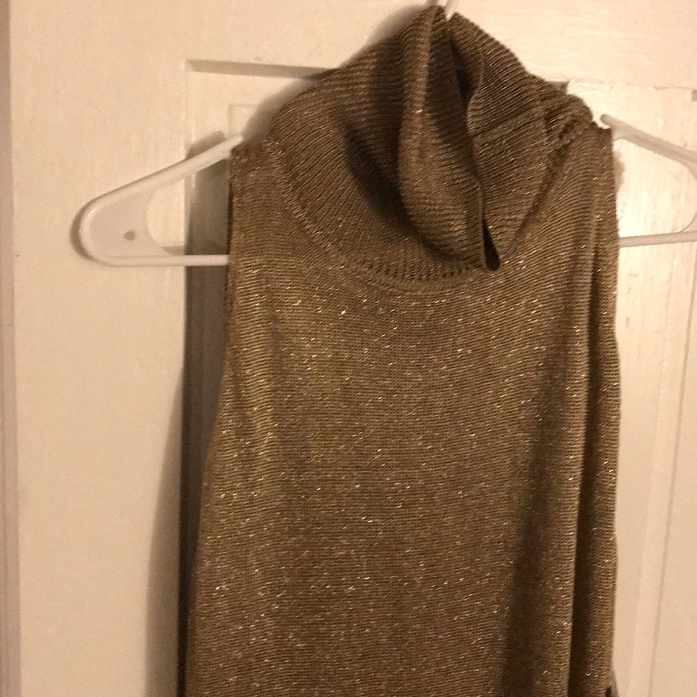 Floor length golden gown
